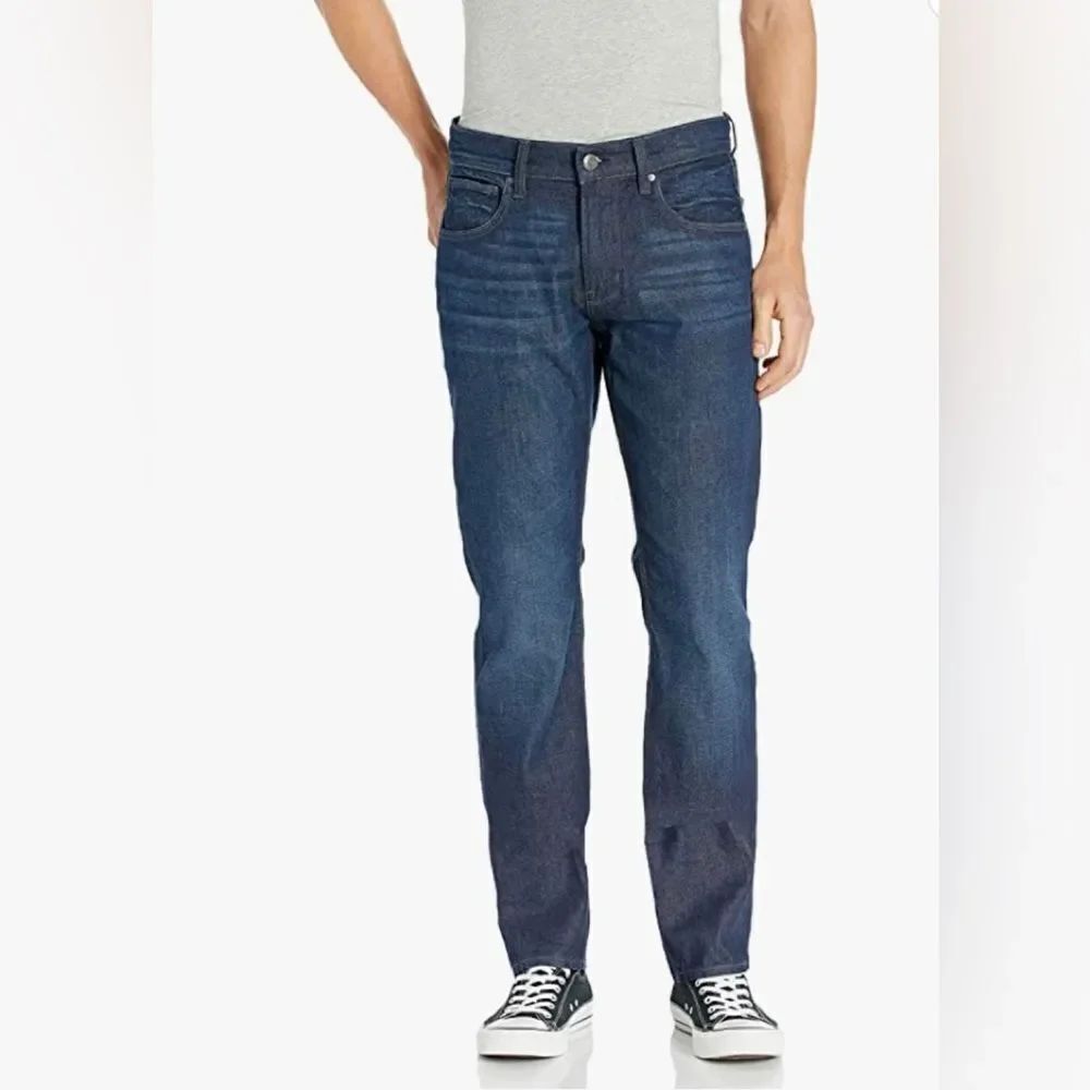 Hudson Byron straight leg button fly mid rise relaxed fit cotton jeans 30